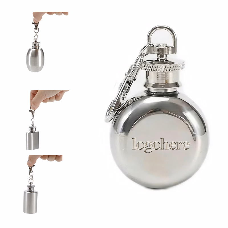 Mini Hip Flask Keychain