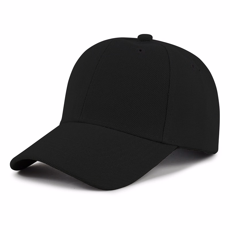 Kids' Stock Solid Color Polyester 6-Panel Cap