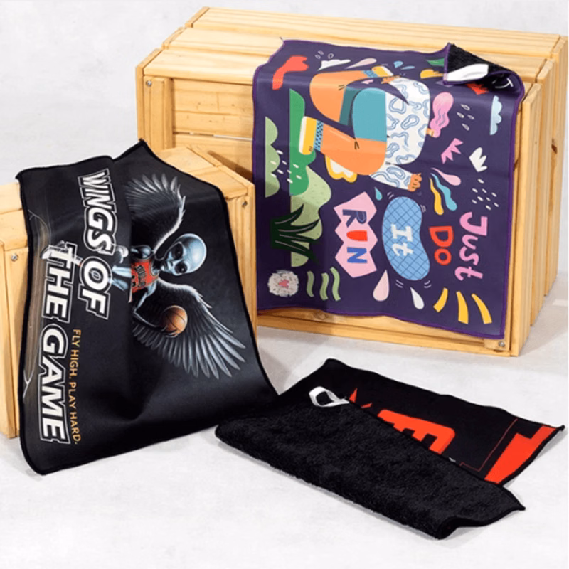Ultra-fine fiber advertising towel 11.81 x 11.81 inch