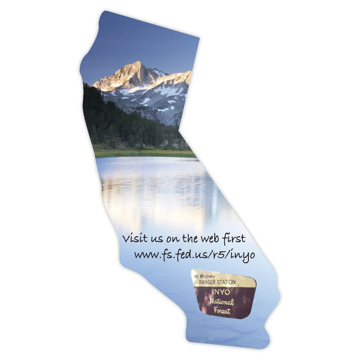USA Made Premium UV Window Micro-Suction Cling Decal - California State Shape 1