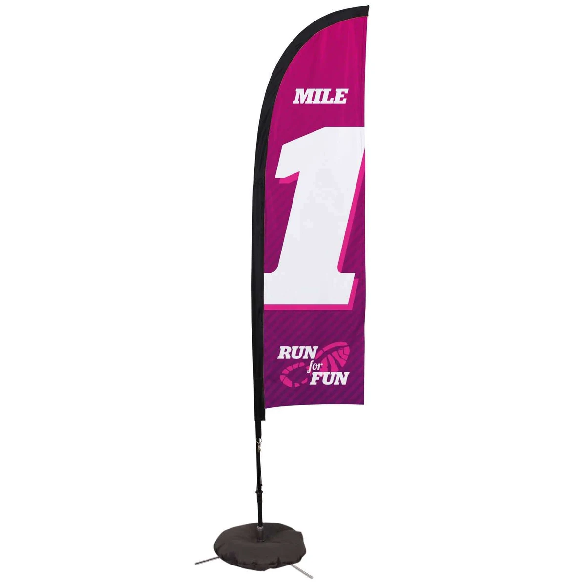 7' Premium Blade Sail Sign Kit (Single-Sided with Scissor Base) 1