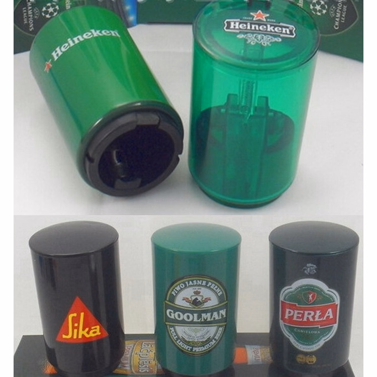 ABS Plastic Cylinder Shape Automatic Bottle Opener with Magnet
