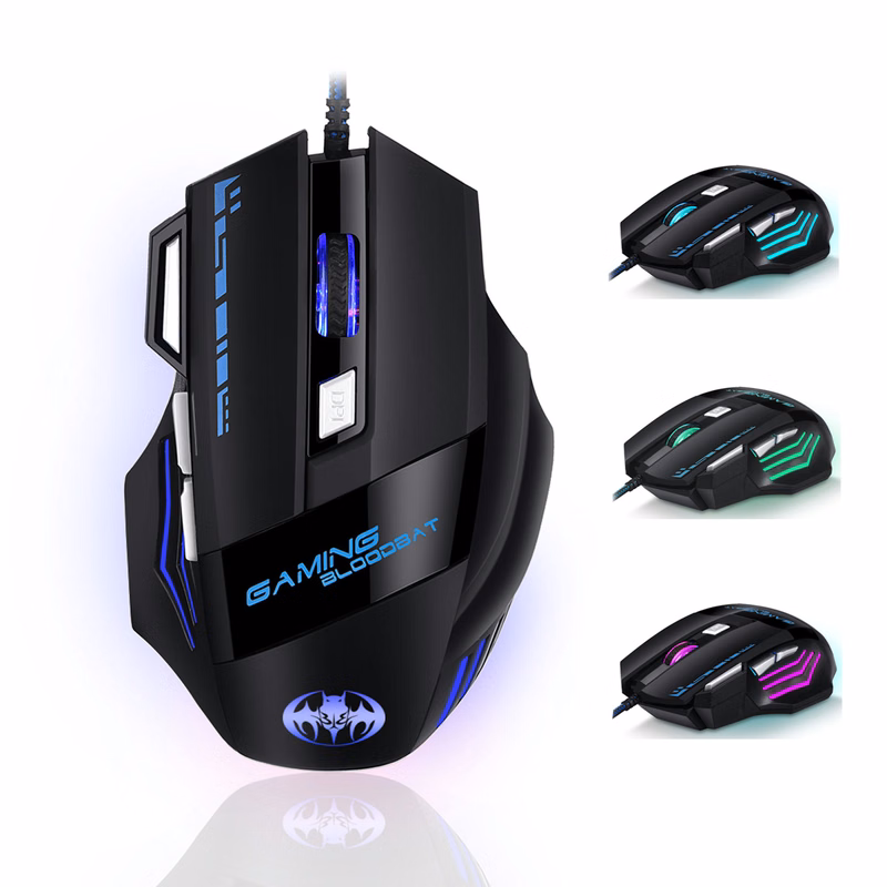 Flashing Wired Gaming Keyboard Computer Mouse