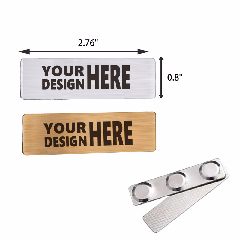 MOQ 20 PCS Stainless Steel Magnetic Name Tag