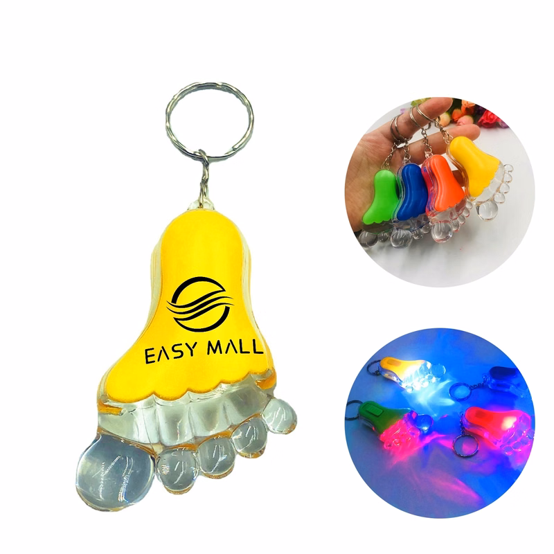 Led Foot Shape Key Chain