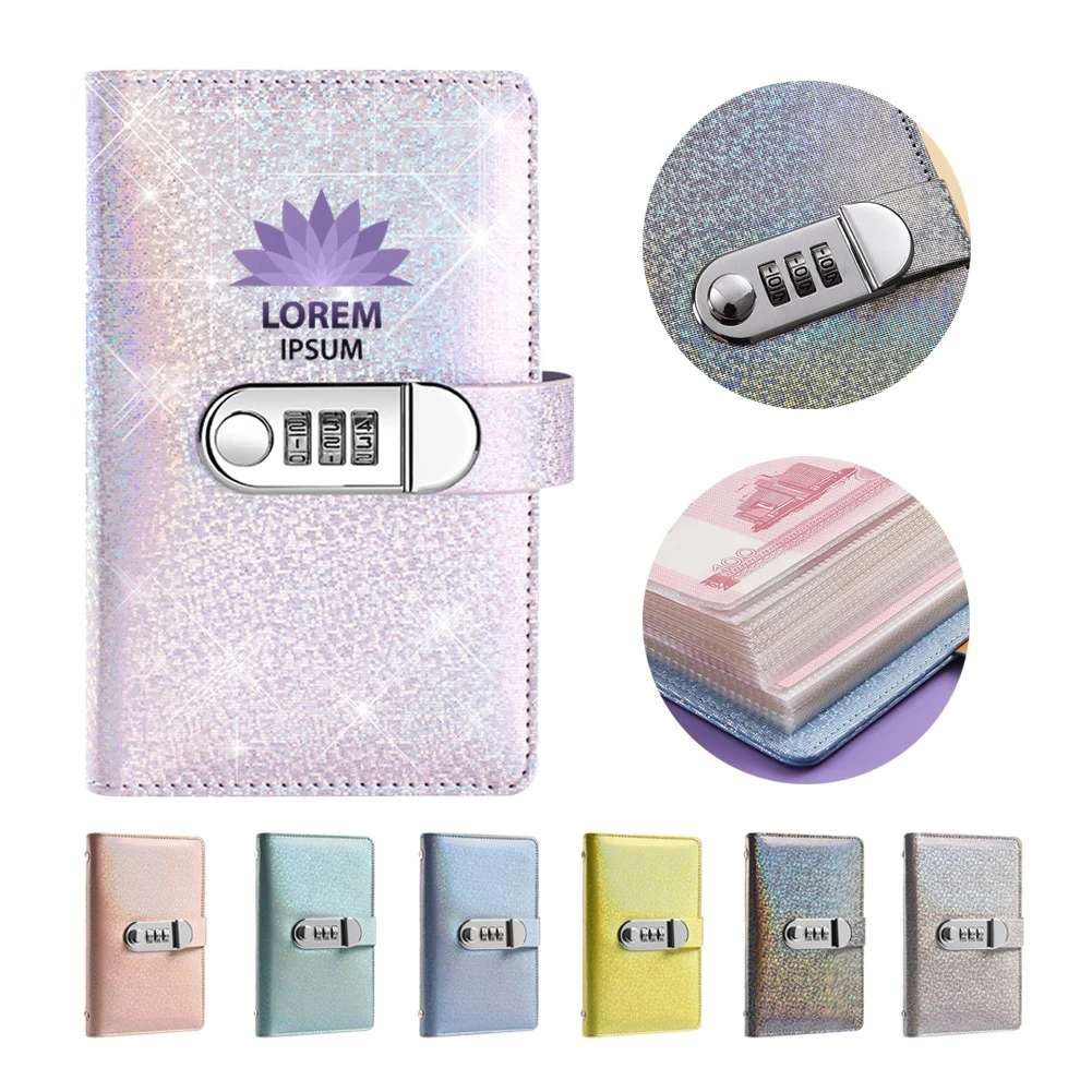 Digital Password Lock Banknote Album With Double-Sided Clear Pockets 1