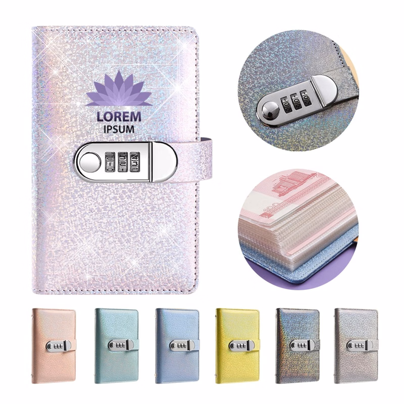 Digital Password Lock Banknote Album With Double-Sided Clear Pockets