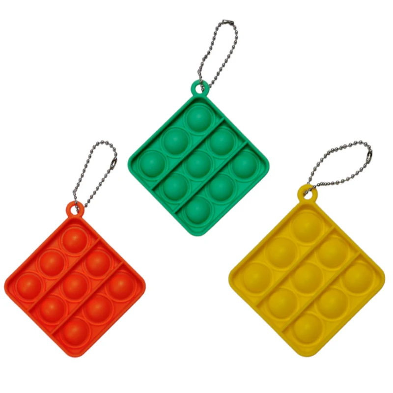 Mini Fidget Pop Silicone Sensory Keychain 1
