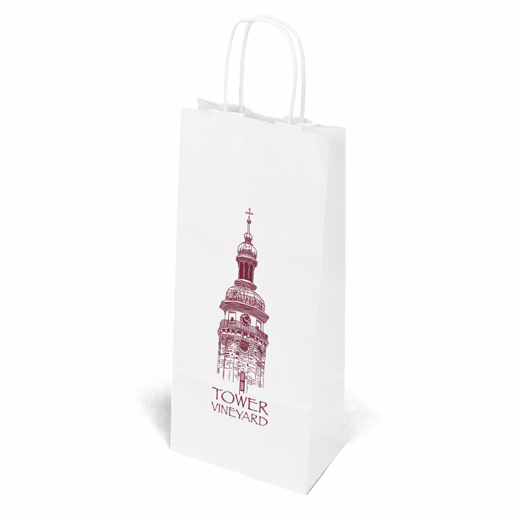 Vino - White Shopper - Flexo Ink Print