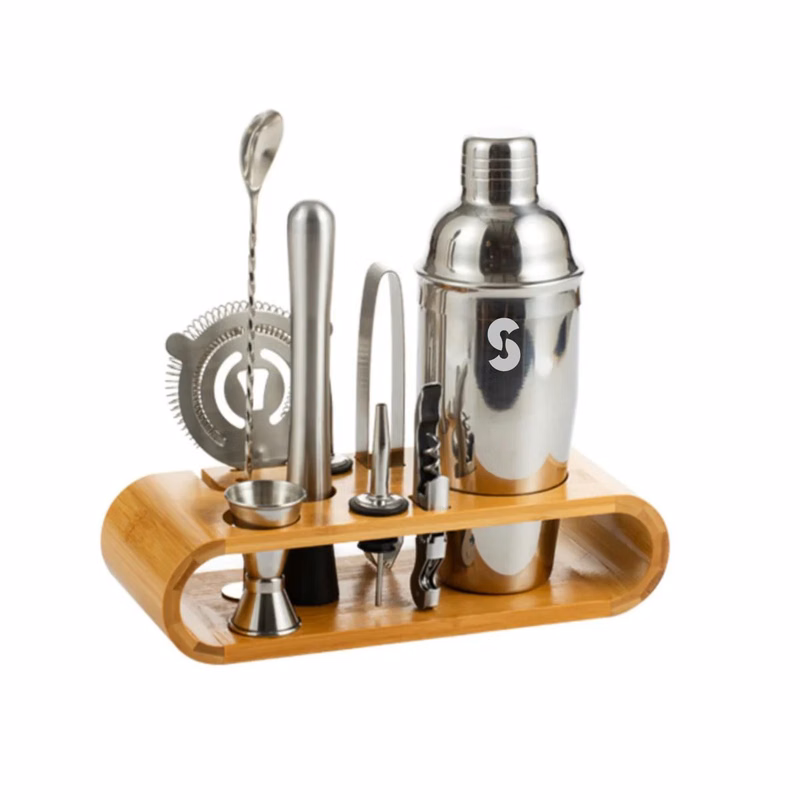 10pcs Bartender Kit with Bamboo Stand - OCEAN