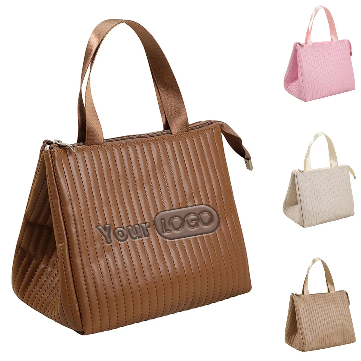 Leather Handheld Insulated Lunch Bag 1
