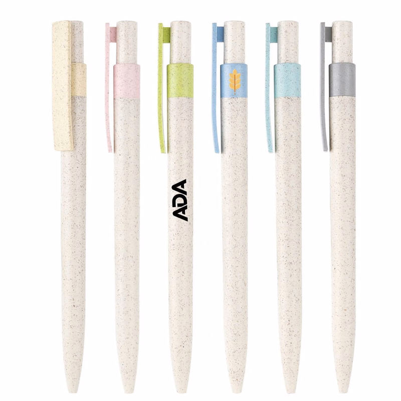 Eco-friendly Retractable Wheat Straw Ballpoint Pen