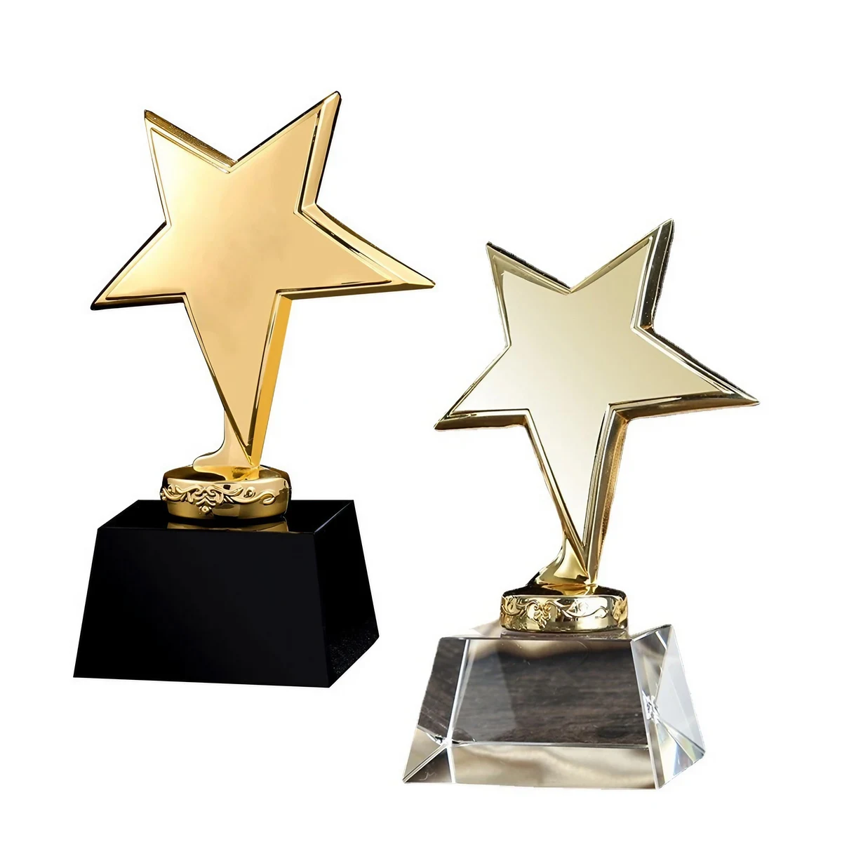 Golden Star with Crystal Pedestal Trophy 1