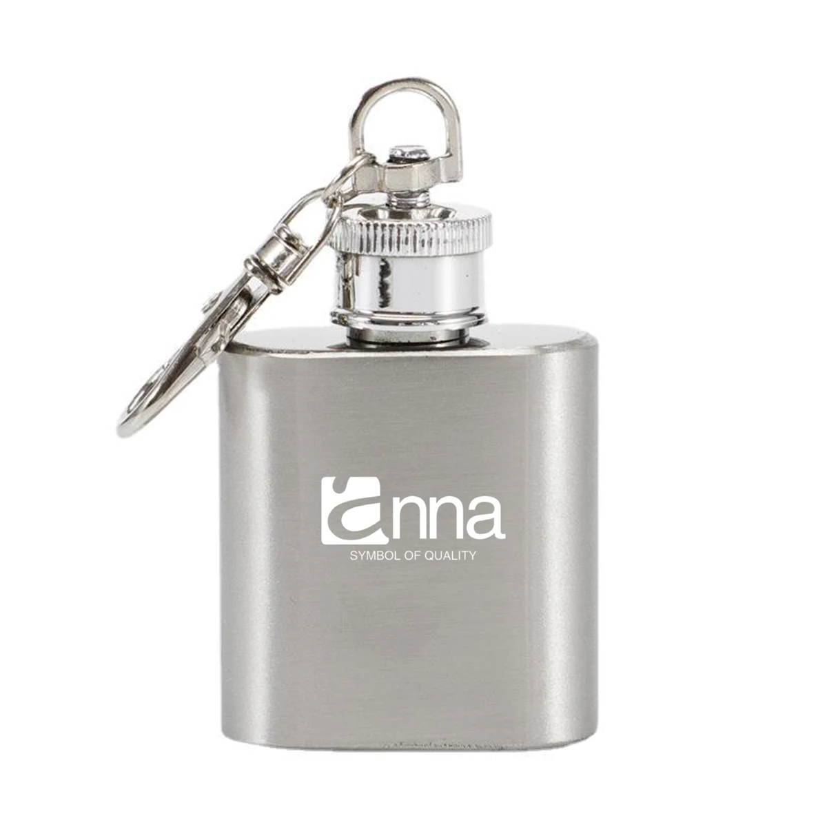 1 OZ Pocket Wine Flask w/ Keychain 1