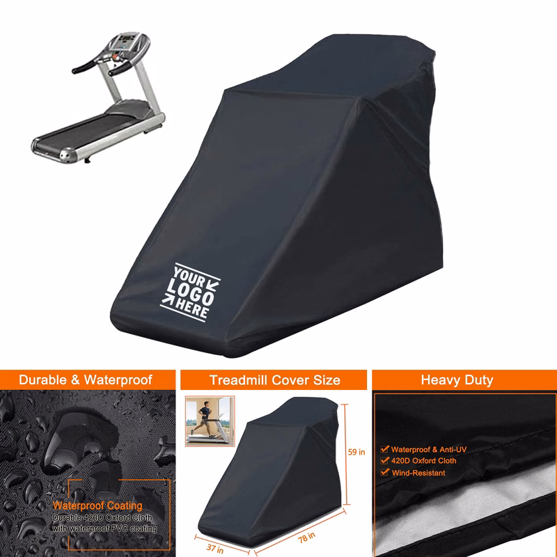 Waterproof Dust-Proof Sunscreen Sports Running Machine Treadmill Protective Cover with Drawstring