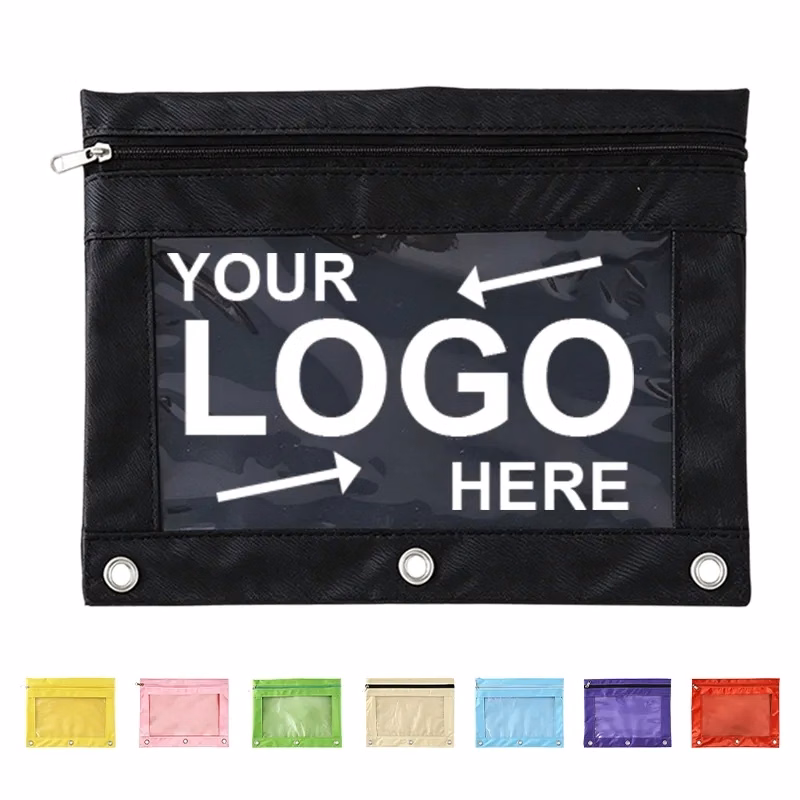 3-Holes Durable Pencil Pouch