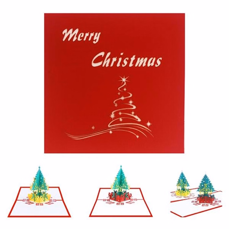 3D Christmas Tree Greeting Cards