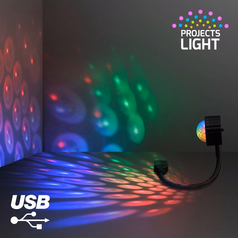 USB Party Light Mini Disco Ball, 9 Settings
