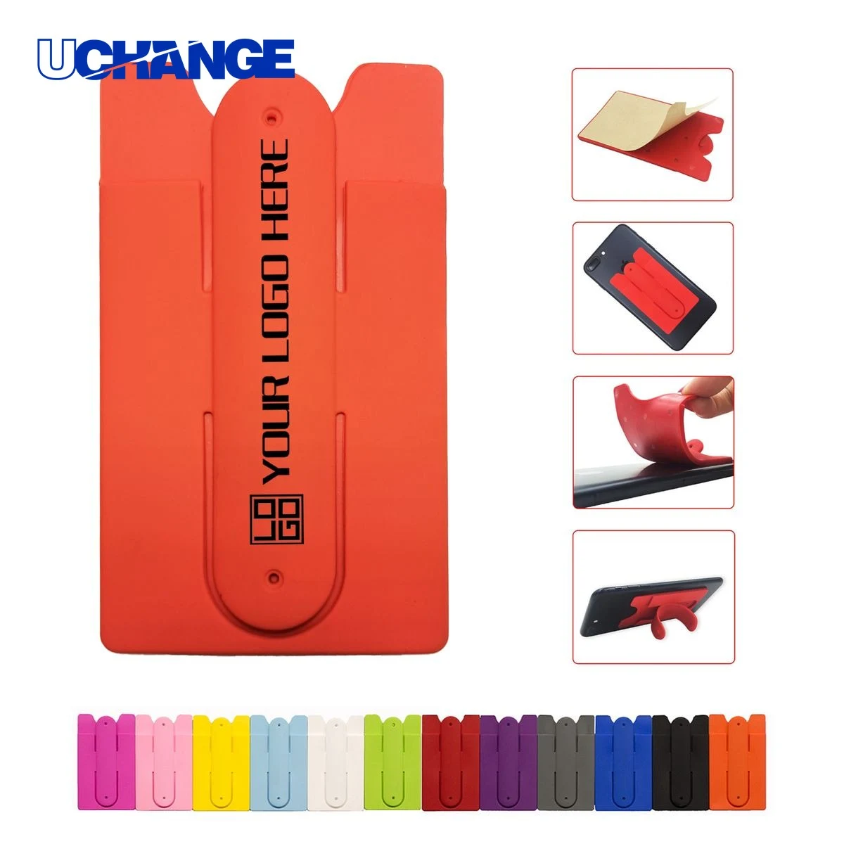 Silicone Phone Card Holder and Stand 1