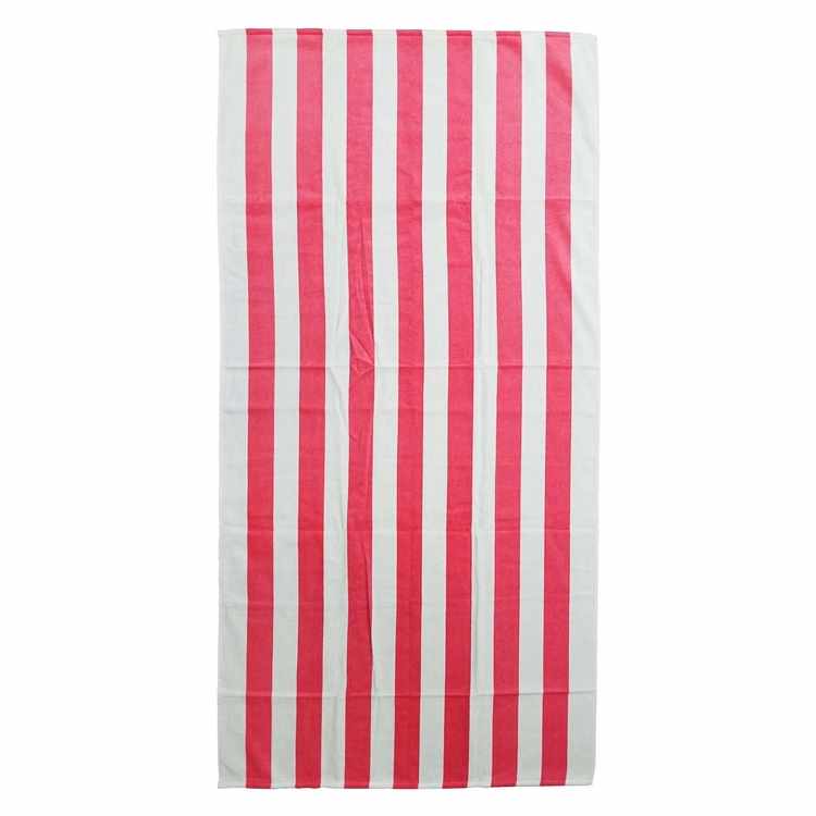 30x60 Pink Cabana Striped Beach Towel Bahia Collection by Döhler.