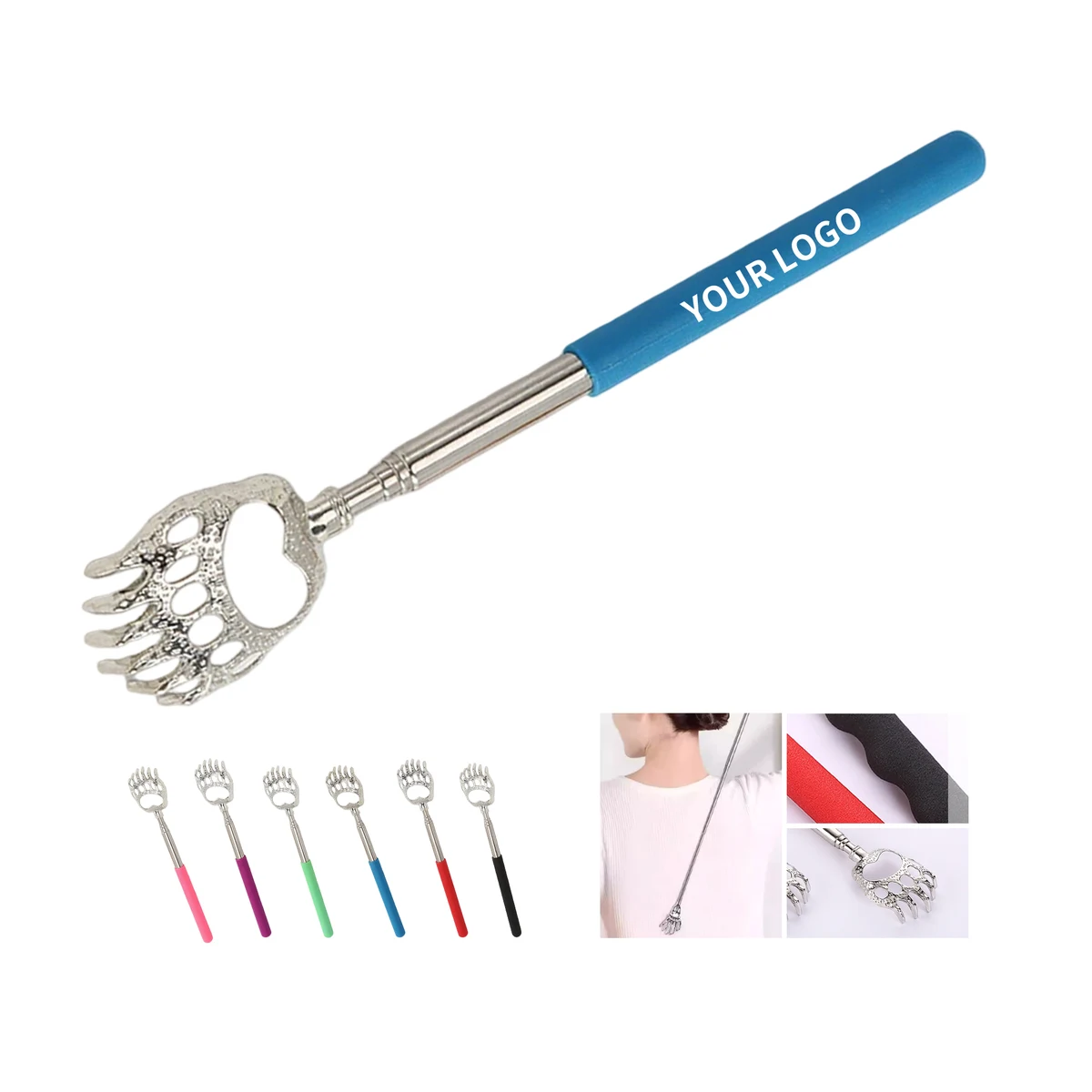 Stainless Steel Telescopic Bear Claw Back Scratcher 1