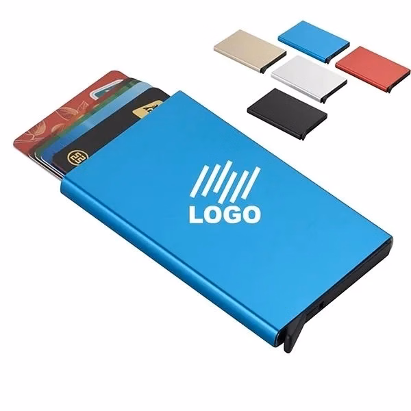 Pop Up Card Holder Rfid Blocking Minimalist Business Wallet