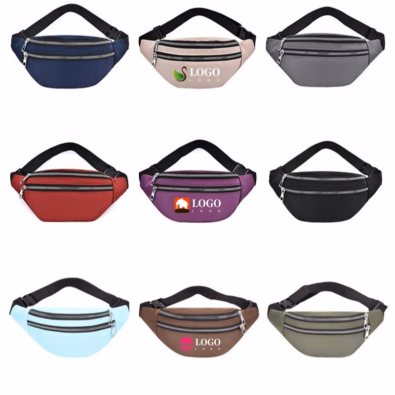 Sports Zipper Fanny Pack Travel Oxford Waist Bag