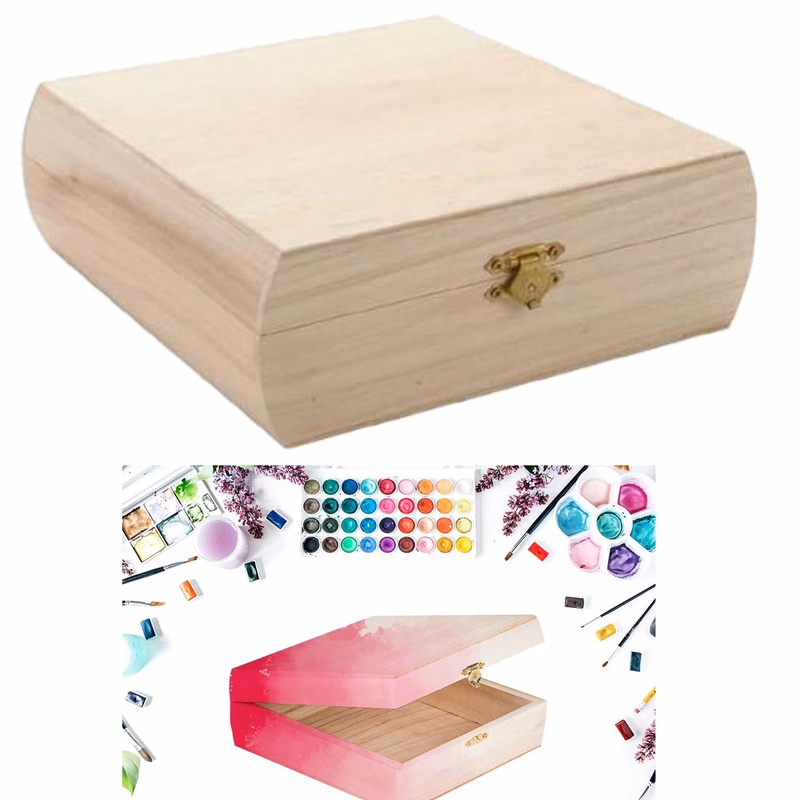 7.25 x 7.25 Inches Wood Purse Box