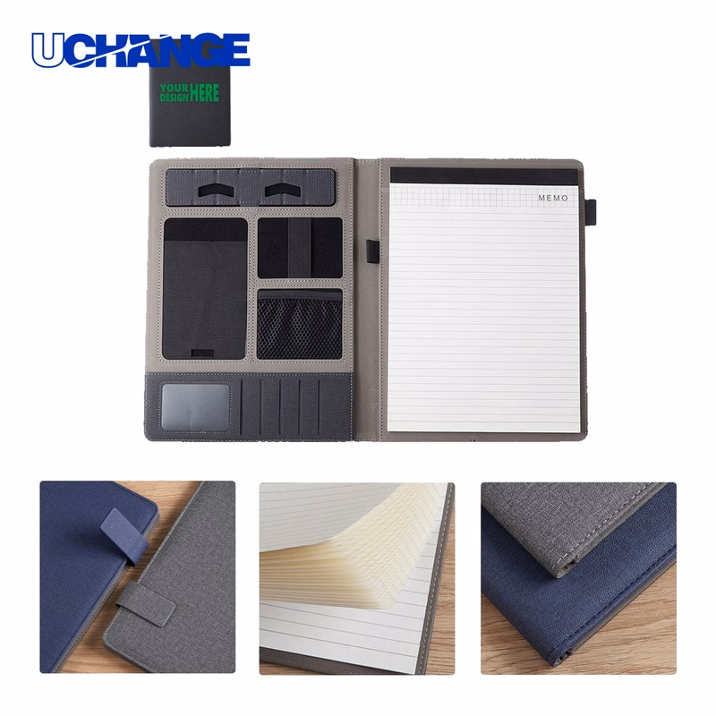 Multifunctional Gray Fabric Contract Folder Organizer