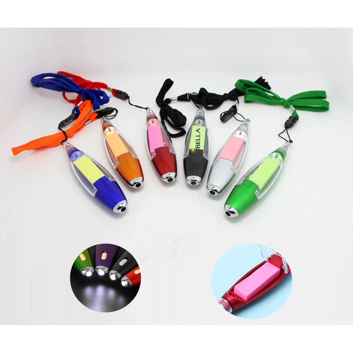 3In1 Multi Function Halter Ballpoint Pen Flashlight String 1