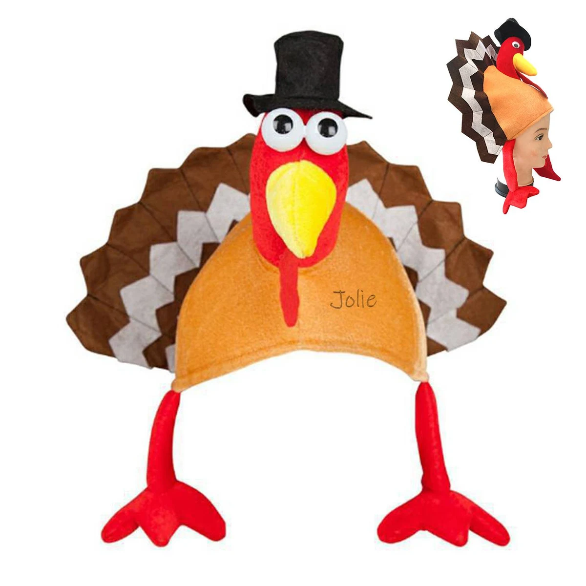 Thanksgiving Turkey Plush Hats 1