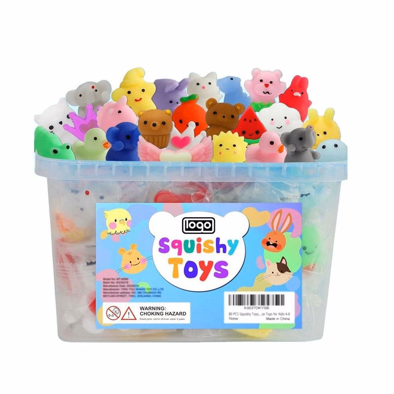 80PCS Animal Stress Relief Squishy Toys Set