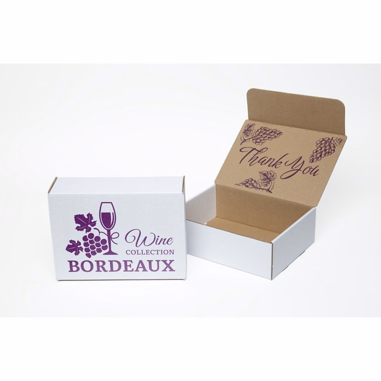 One Color White Display Mailer Box w/2 Sided Imprint (12" x 9" x 4")