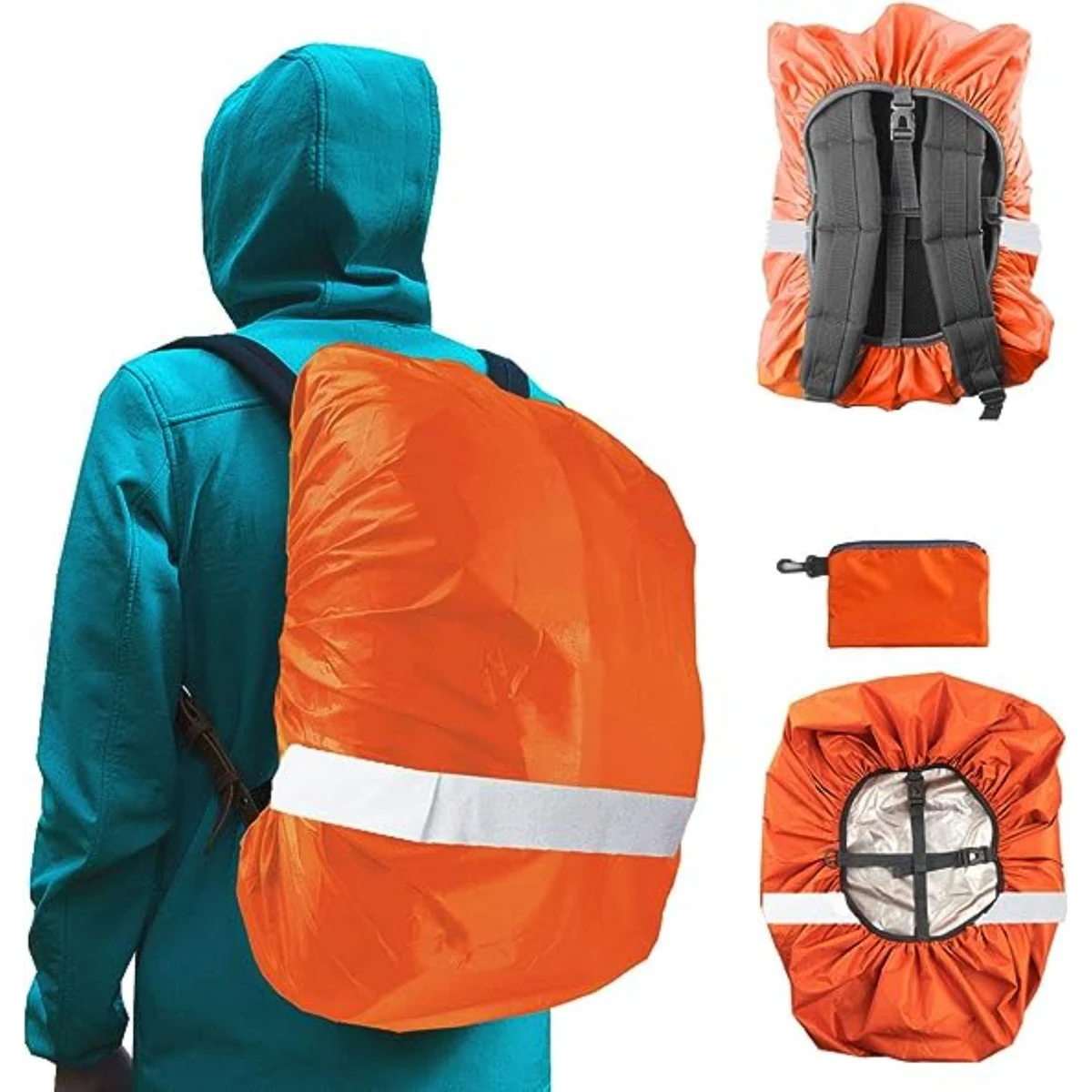 Waterproof Ultralight Reflective Tape Safety Rain Cover Backpack 1