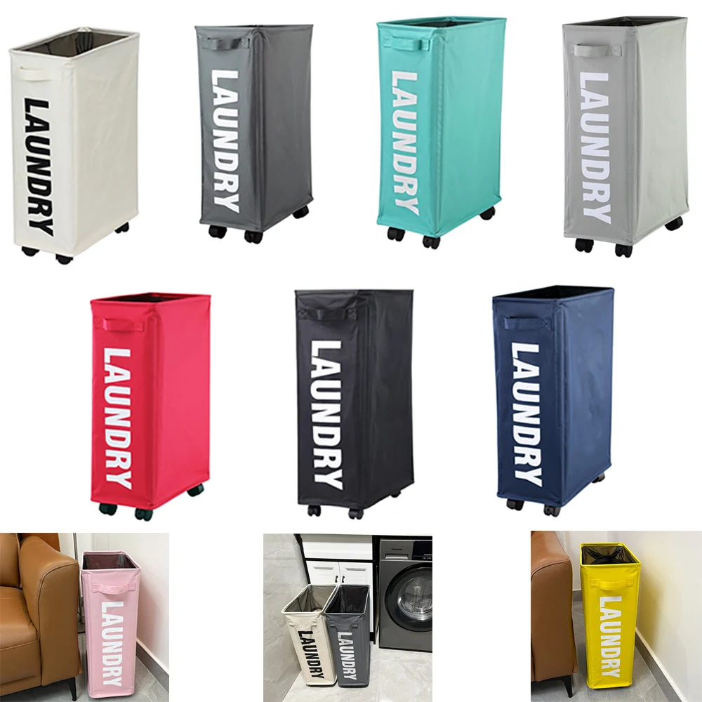 72L Collapsible Washing Laundry Basket/ Bag Containers 1