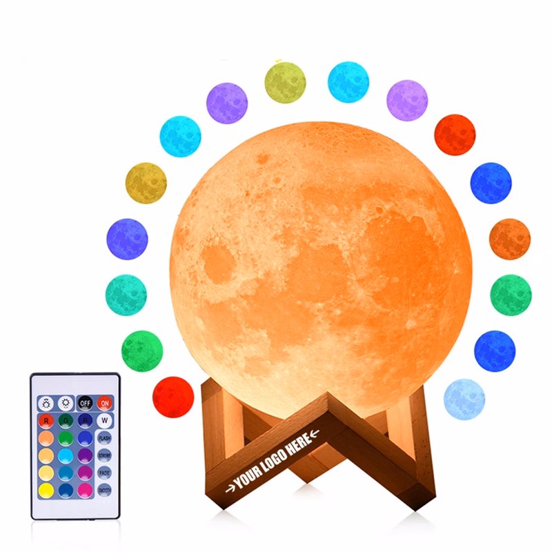 16 Colors LED Moon Light with Remote, Touch Control and USB