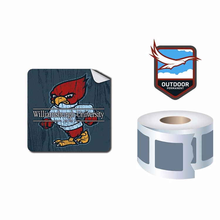 Roll Stickers / Decal - Outdoor Permanent - 2x2 Square Shape