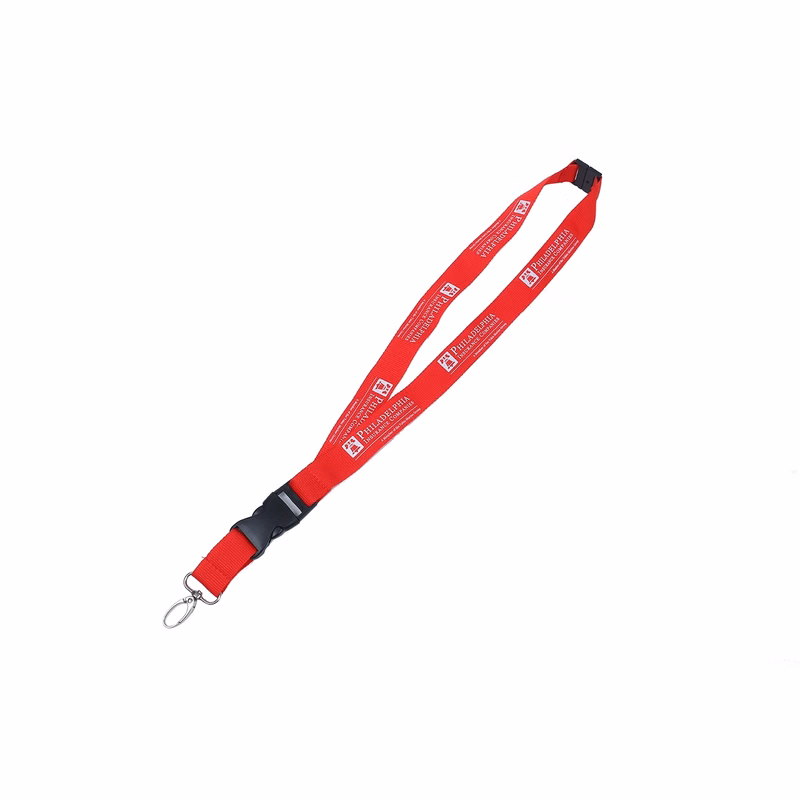 Slide Buckle Release Custom Lanyard w/ Metal Oval Clip