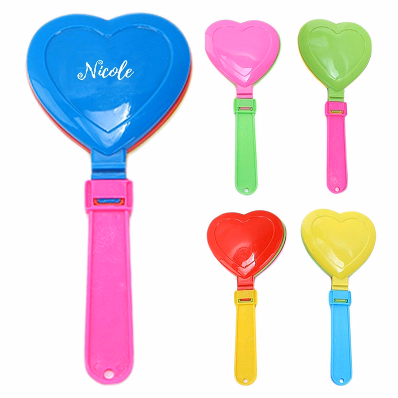 Heart Shape Plastic Hand Clapper