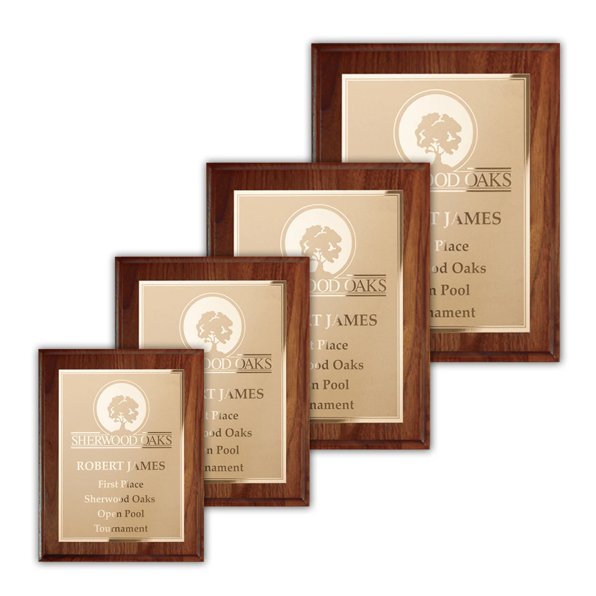 Etch/Frosted Plaq - Walnut Cove Edge/Gold 1