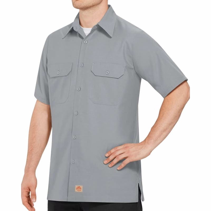 Red Kap Men's Tall Ripstop Short Sleeve Work Shirt - SY60T
