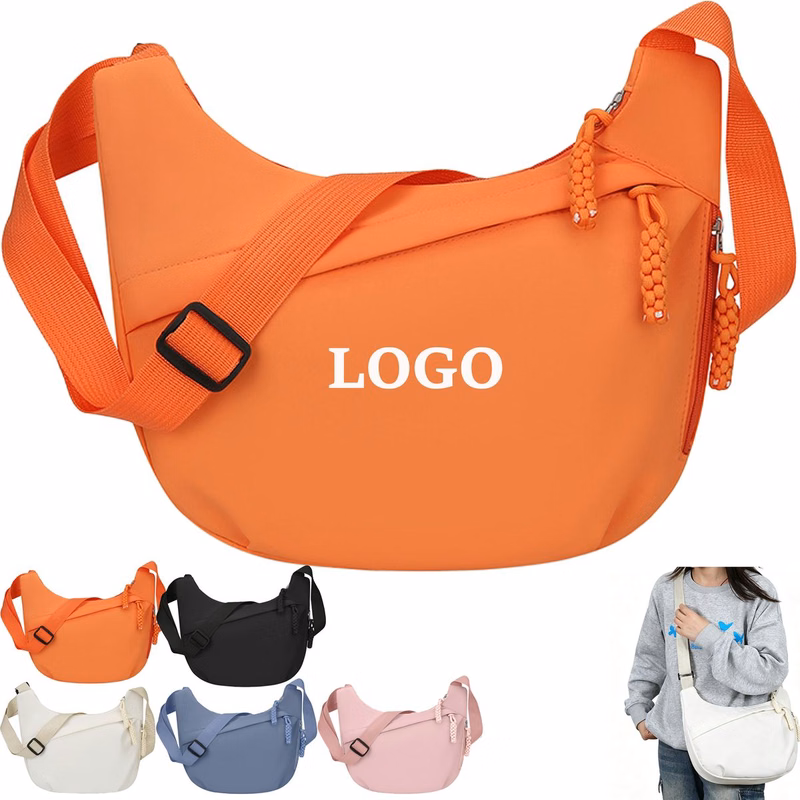 MOQ 10 Piece Nylon Crescent Crossbody Bag