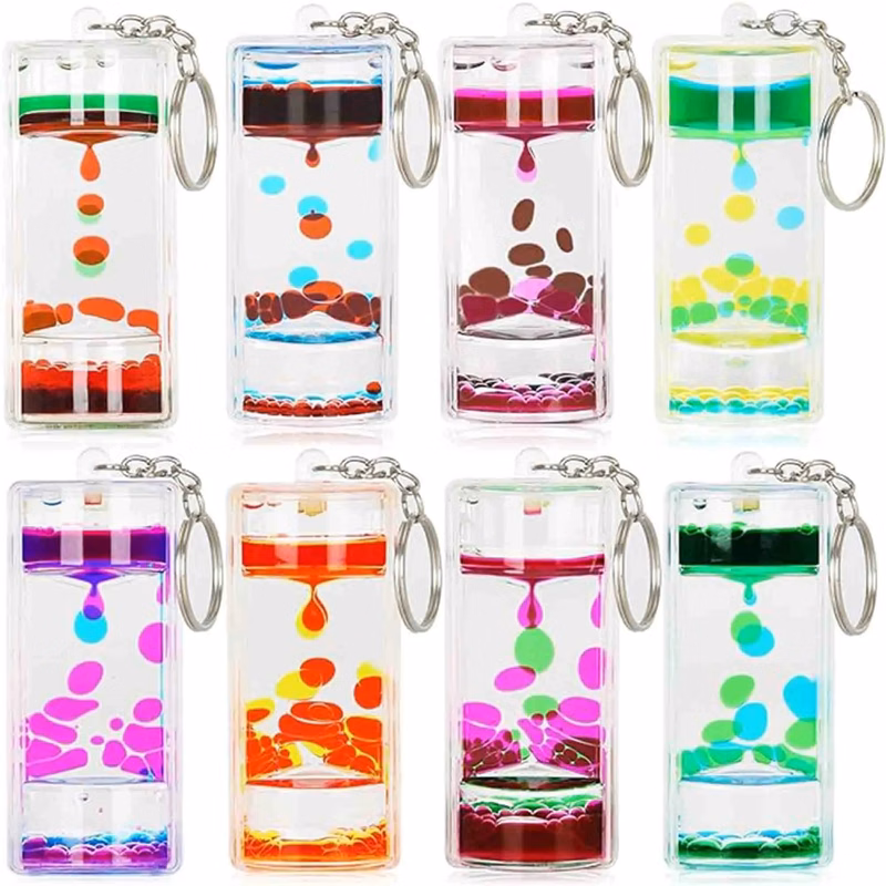 Liquid Hourglass Keychain
