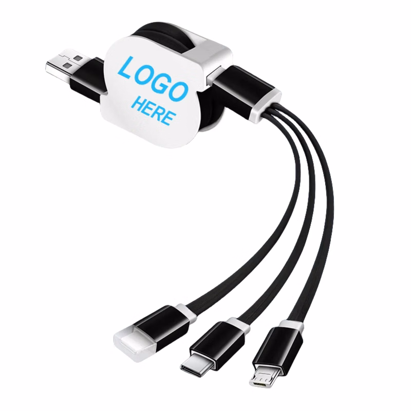 3 in 1 Retractable Cellphone Charging USB Cable
