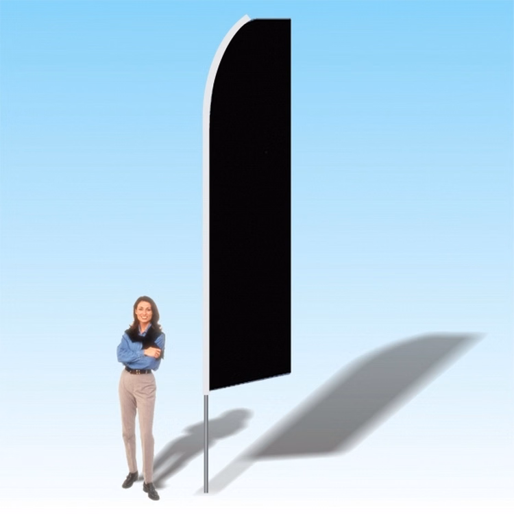 15FT Black Advertising Banner Flag