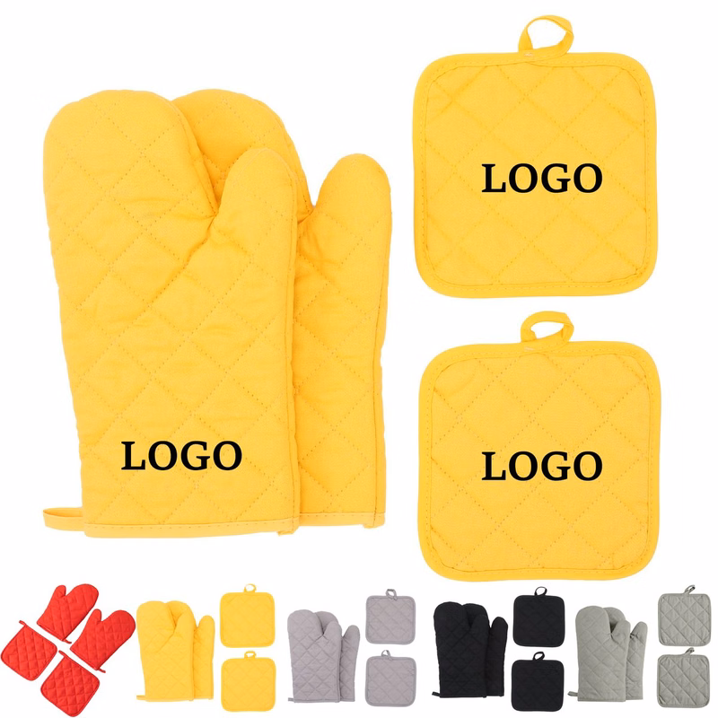 4-in-1 Cotton Poly Heat Resistant Gloves Set