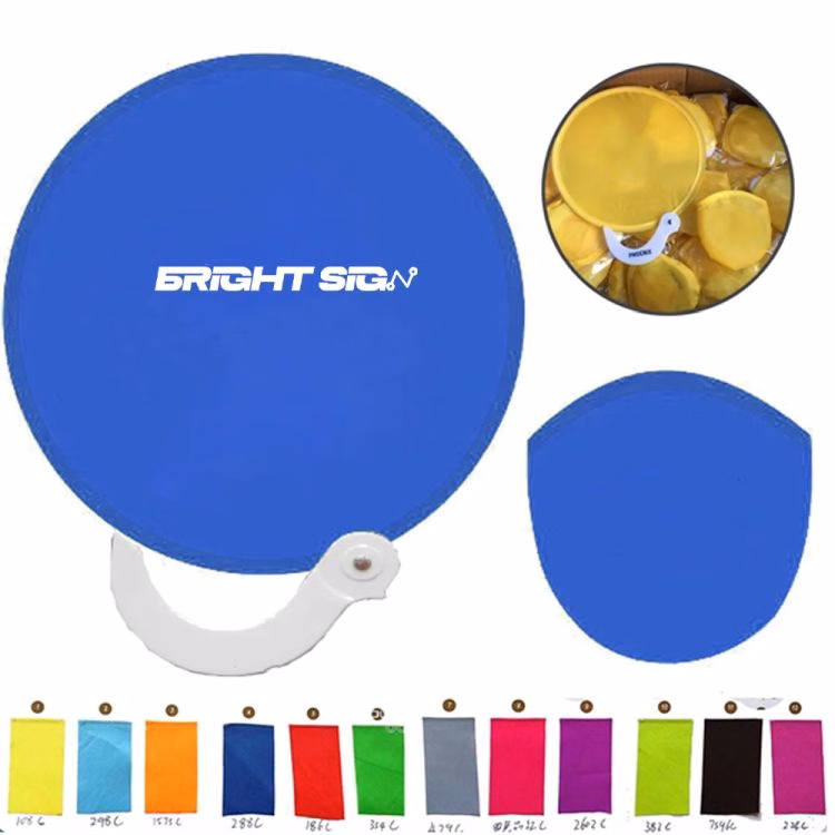 8-Inch Foldable Round Handheld Fan Pop-Up Frisbee Style