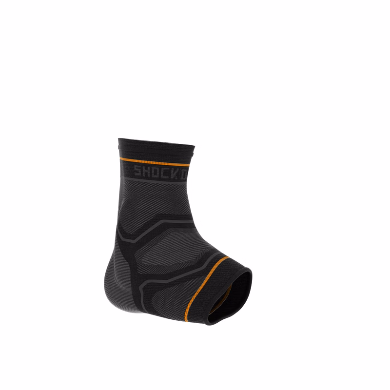 Comp Knit Ankle Slv w/Gel Supp Blk/Gry