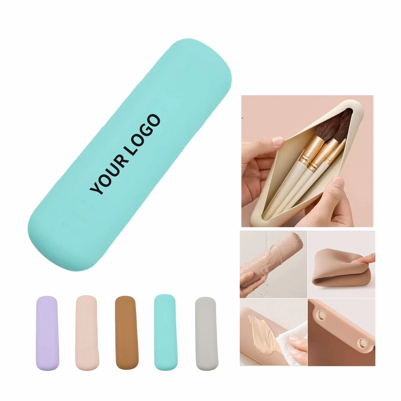 Silicone Makeup Brush Organizer with Magnetic Buckle