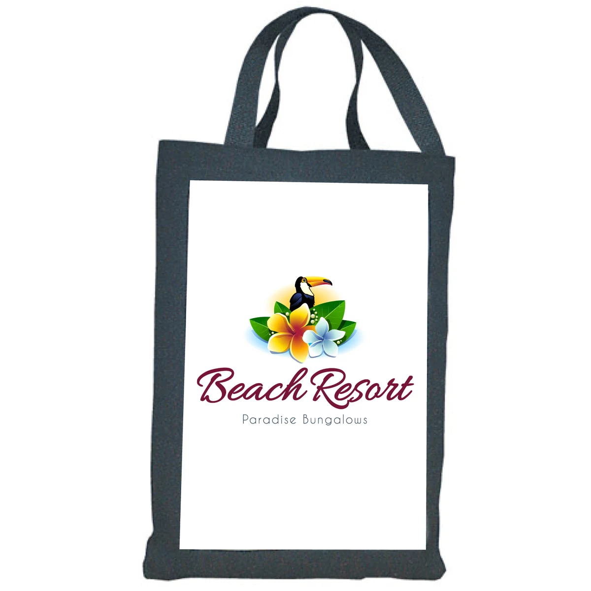 Tall Tote Bag with Pocket, custom tote bag with logo imprint 1